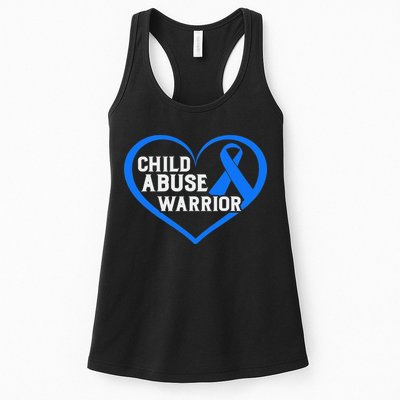 No For Child Abuse Excuse Prevention Month Blue Ribbon April Womens Tank Top