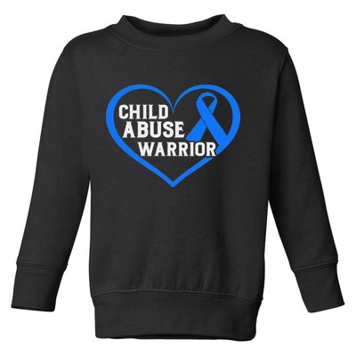 No For Child Abuse Excuse Prevention Month Blue Ribbon April Toddler Sweatshirt