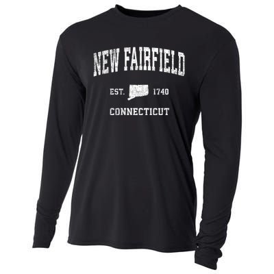 New Fairfield Connecticut Ct Vintage Sports Cooling Performance Long Sleeve Crew