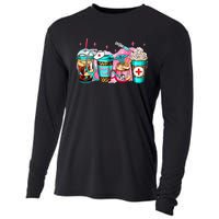 Nurse Fuel Coffee Pink Lover Nursing Caffeinated Lover Cooling Performance Long Sleeve Crew