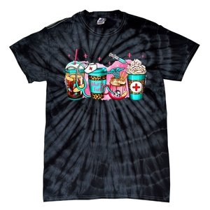 Nurse Fuel Coffee Pink Lover Nursing Caffeinated Lover Tie-Dye T-Shirt