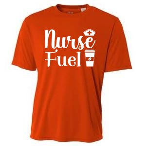 Nurse Fuel Coffee Cappuccino Gift Cooling Performance Crew T-Shirt