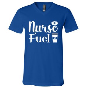 Nurse Fuel Coffee Cappuccino Gift V-Neck T-Shirt