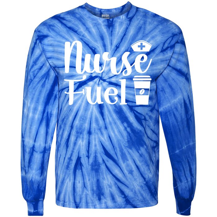 Nurse Fuel Coffee Cappuccino Gift Tie-Dye Long Sleeve Shirt