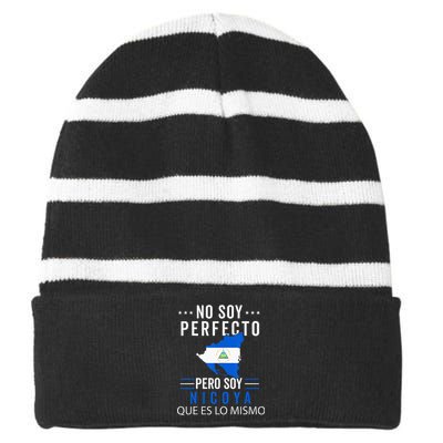 Nicaragua Flag Camiseta Nicaraguan Nicoya Pinoleros Hombre Striped Beanie with Solid Band