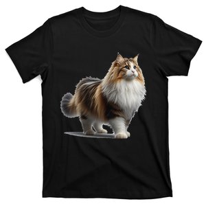 Norwegian Forest Cat. ArtistS Rendition. T-Shirt