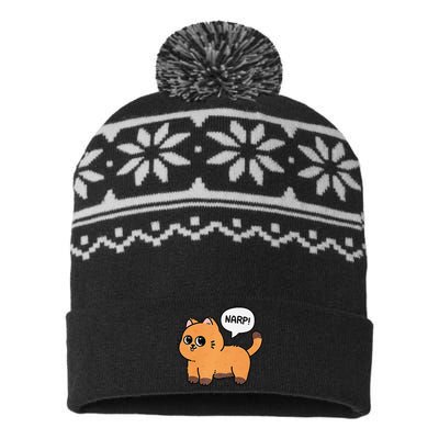 Narp! Funny Cat Lover USA-Made Snowflake Beanie