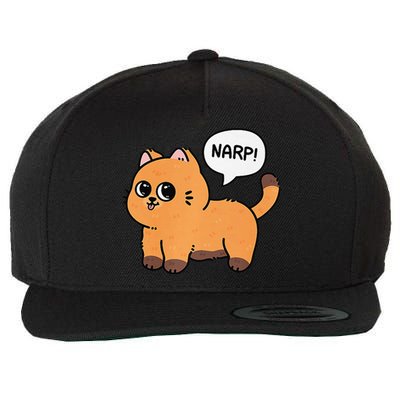 Narp! Funny Cat Lover Wool Snapback Cap