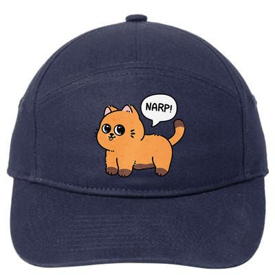 Narp! Funny Cat Lover 7-Panel Snapback Hat