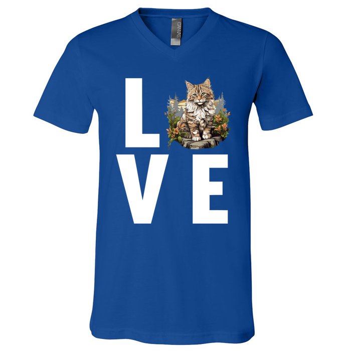 Norwegian Forest Cats Norwegian Forest Cat Gift V-Neck T-Shirt