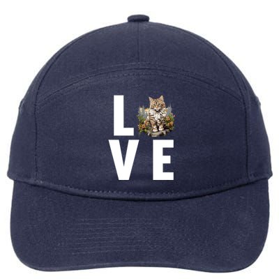 Norwegian Forest Cats Norwegian Forest Cat Gift 7-Panel Snapback Hat