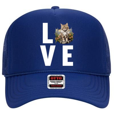 Norwegian Forest Cats Norwegian Forest Cat Gift High Crown Mesh Back Trucker Hat