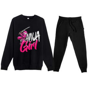 Ninja Fighter Costume Ninja Premium Crewneck Sweatsuit Set