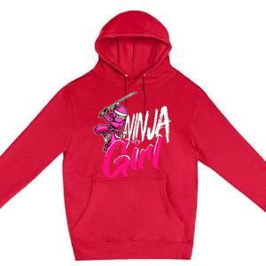 Ninja Fighter Costume Ninja Premium Pullover Hoodie