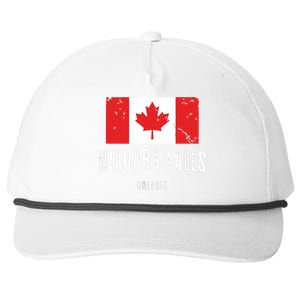 Niagara Falls CANADA CANADIAN Flag Snapback Five-Panel Rope Hat