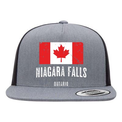 Niagara Falls CANADA CANADIAN Flag Flat Bill Trucker Hat