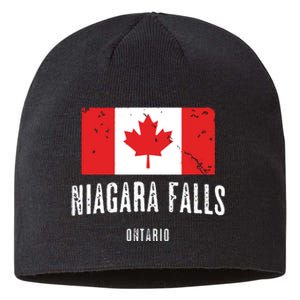 Niagara Falls CANADA CANADIAN Flag Sustainable Beanie