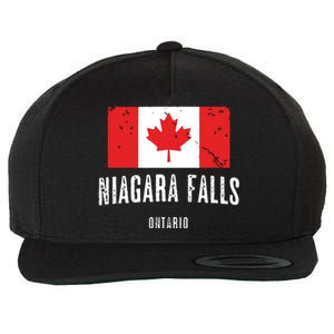 Niagara Falls CANADA CANADIAN Flag Wool Snapback Cap