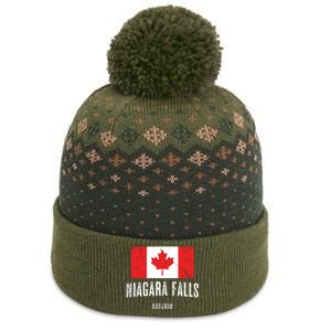 Niagara Falls CANADA CANADIAN Flag The Baniff Cuffed Pom Beanie