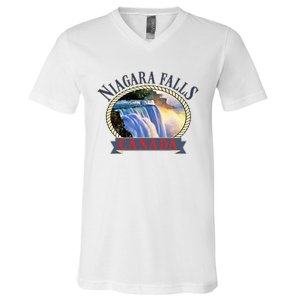 Niagara Falls Canada Usa Nature River V-Neck T-Shirt