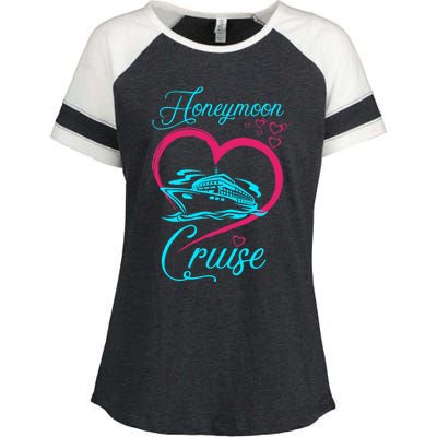 Newlywed FunLoving Couples Honeymoon Cruise Enza Ladies Jersey Colorblock Tee