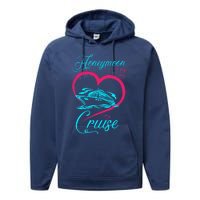 Newlywed FunLoving Couples Honeymoon Cruise Performance Fleece Hoodie