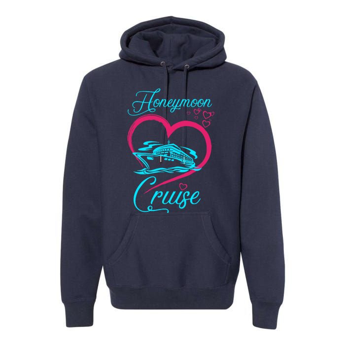 Newlywed FunLoving Couples Honeymoon Cruise Premium Hoodie