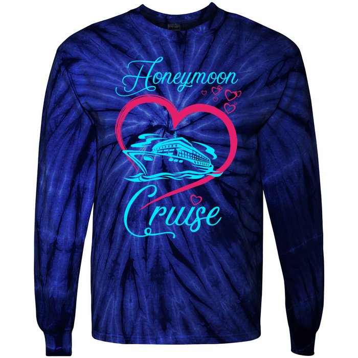 Newlywed FunLoving Couples Honeymoon Cruise Tie-Dye Long Sleeve Shirt