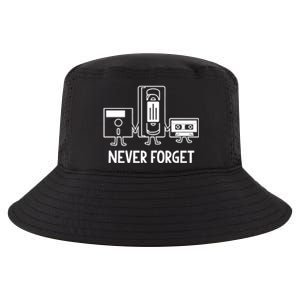 Never Forget Cassette Tape Vhs Gamer Old School Cool Comfort Performance Bucket Hat