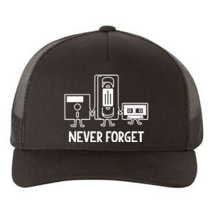 Never Forget Cassette Tape Vhs Gamer Old School Yupoong Adult 5-Panel Trucker Hat