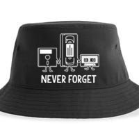 Never Forget Cassette Tape Vhs Gamer Old School Sustainable Bucket Hat