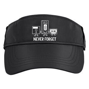 Never Forget Cassette Tape Vhs Gamer Old School Adult Drive Performance Visor