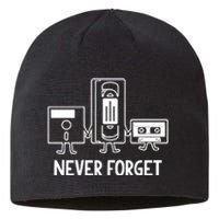 Never Forget Cassette Tape Vhs Gamer Old School Sustainable Beanie