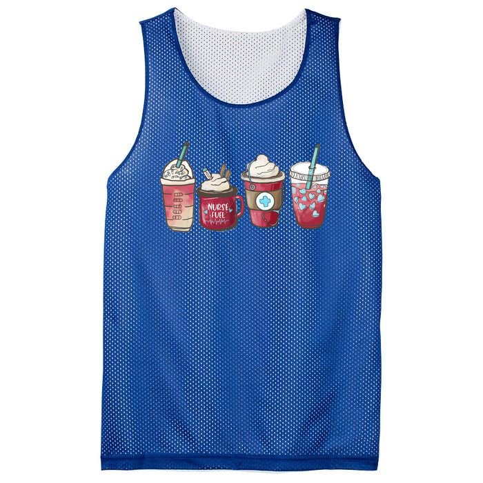 Nurse Fuel Coffee Iced Coffee Lover Nurse Life Nursing Great Gift Mesh Reversible Basketball Jersey Tank