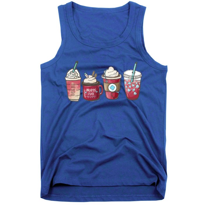 Nurse Fuel Coffee Iced Coffee Lover Nurse Life Nursing Great Gift Tank Top