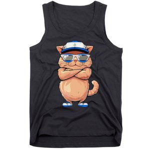 Nicaraguan Flag Cat Mom Souvenirs Products Kitten Nicaragua Tank Top