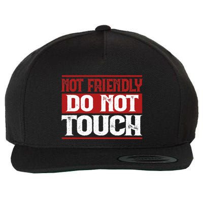 Not Friendly Do Not Touch Funny Sarcastic Quote Cute Cool Wool Snapback Cap