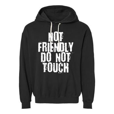 Not Friendly Do Not Touch Garment-Dyed Fleece Hoodie