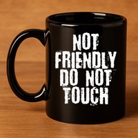 Not Friendly Do Not Touch 11oz C Handle Ceramic Mug