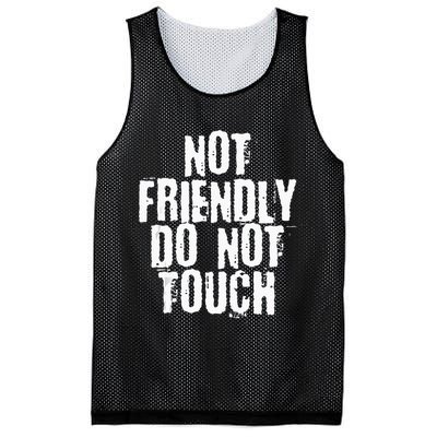 Not Friendly Do Not Touch Mesh Reversible Basketball Jersey Tank