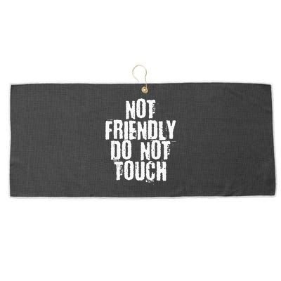 Not Friendly Do Not Touch Large Microfiber Waffle Golf Towel