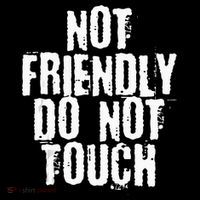Not Friendly Do Not Touch Tall Sweatshirt