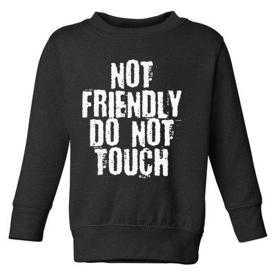 Not Friendly Do Not Touch Toddler Sweatshirt