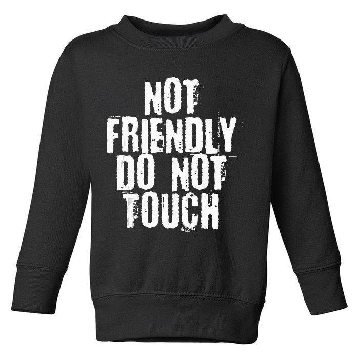 Not Friendly Do Not Touch Toddler Sweatshirt