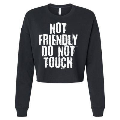 Not Friendly Do Not Touch Cropped Pullover Crew