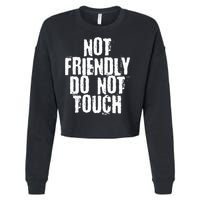 Not Friendly Do Not Touch Cropped Pullover Crew