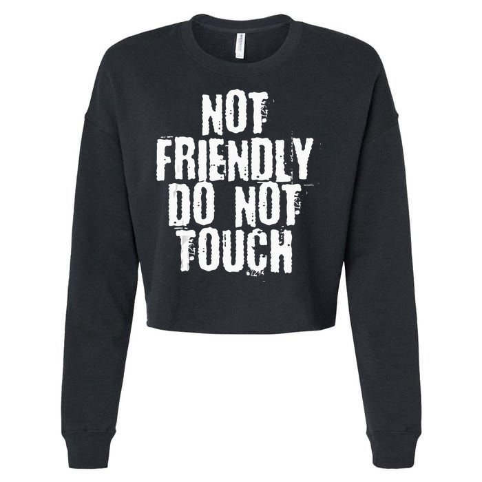Not Friendly Do Not Touch Cropped Pullover Crew