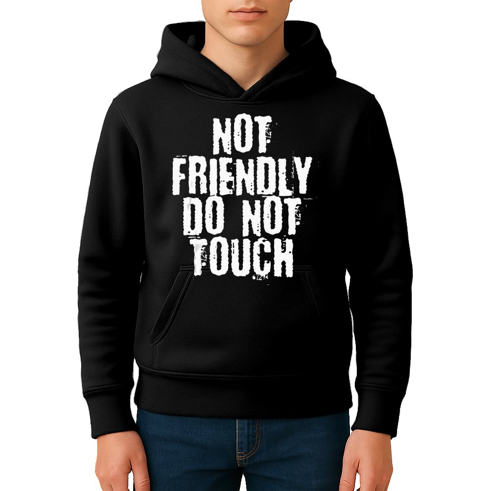 Not Friendly Do Not Touch Kids Hoodie