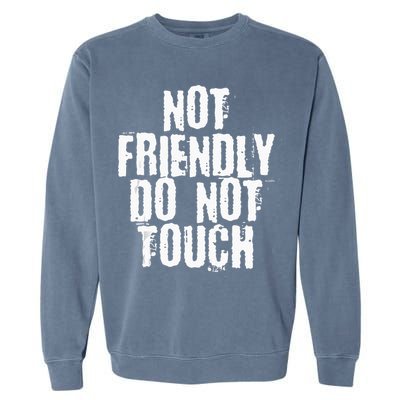 Not Friendly Do Not Touch Garment-Dyed Sweatshirt