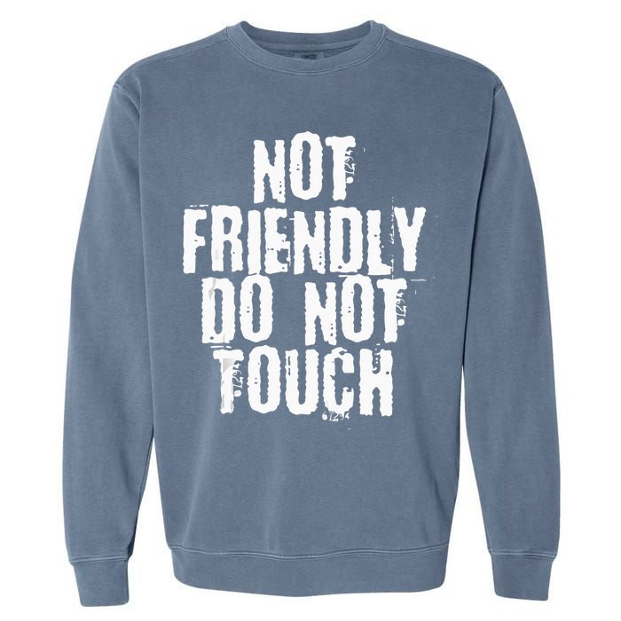 Not Friendly Do Not Touch Garment-Dyed Sweatshirt